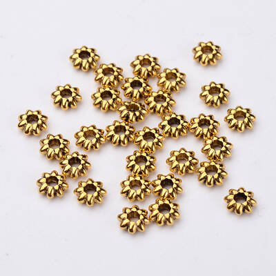 Tibetan Style Alloy Flower Spacer Beads
