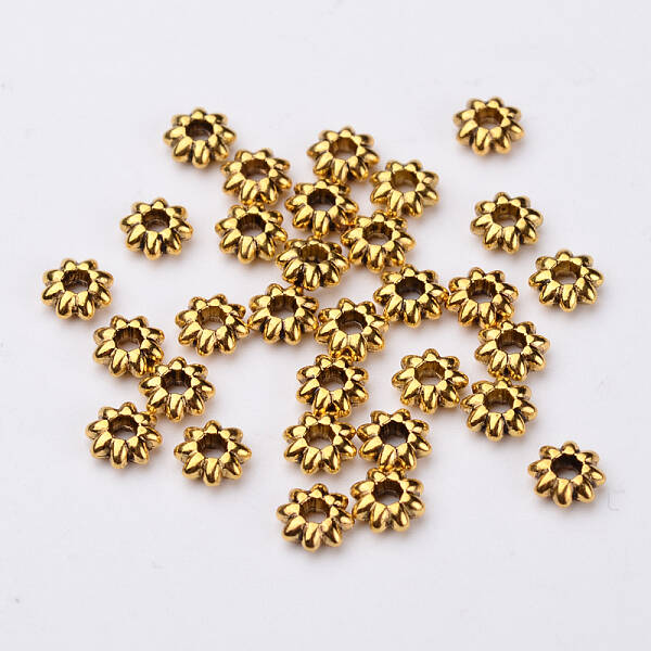 Tibetan Style Alloy Flower Spacer Beads