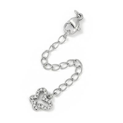 Brass Micro Pave Cubic Zirconia Ends with Chains