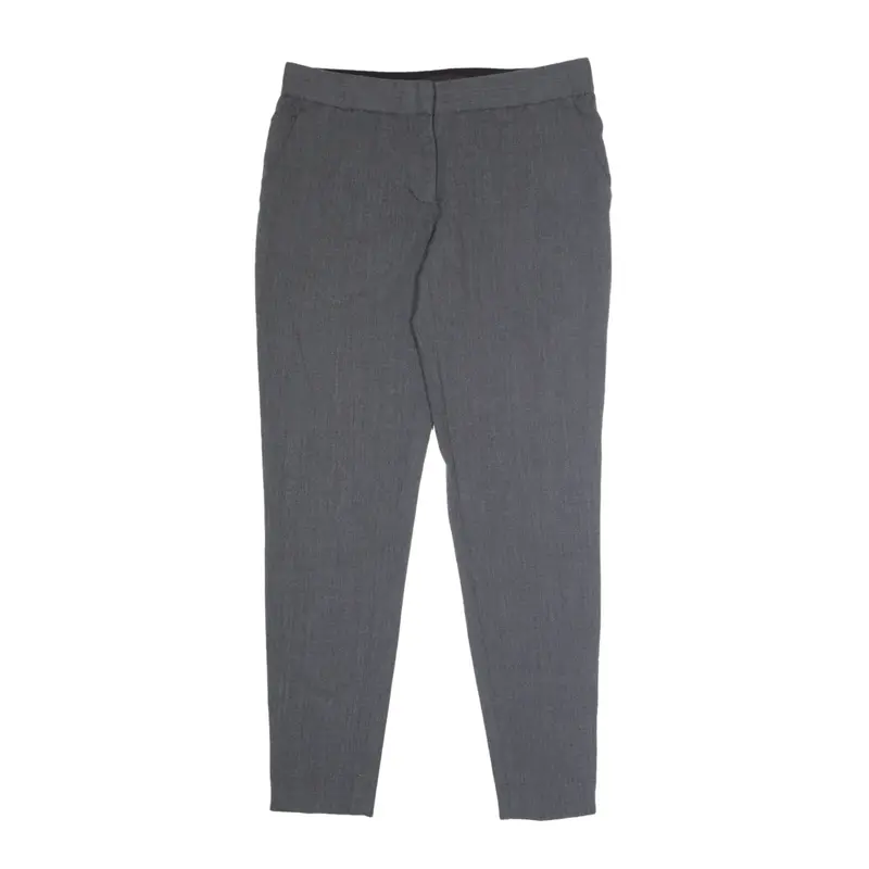 STELLA MCCARTNEY Formal Ankle Zip Trousers Grey Slim Skinny Wool Womens W32 L30