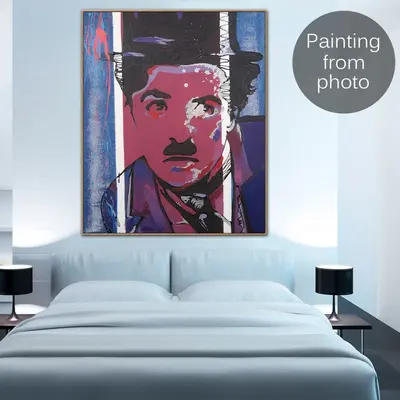 Abstract Figurative Paintings From Photo Custom Colorful Human Portrait On Canvas Modern Oil Wall Decor | PAINTING FROM PHOTO...