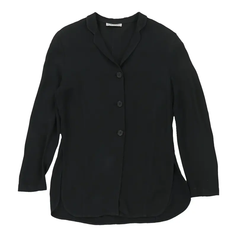 Emporio Armani Long Sleeve Top - Large Black Viscose Blend | Size: large
