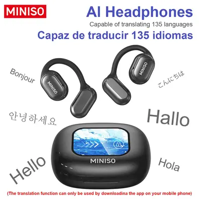 MINISO X30 OWS Translation Wireless Bluetooth Earphones Support 135 Languages Real Time Bluetooth Translation,35Hours Play ti...