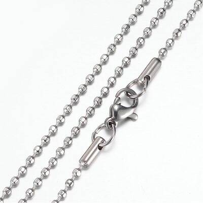 Tarnish Resistant 304 Stainless Steel Ball Chain Necklaces