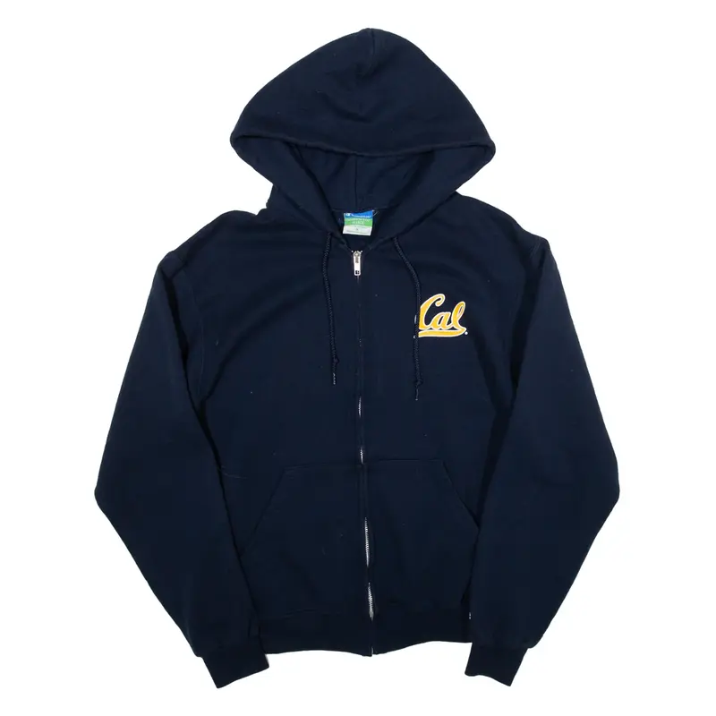 CHAMPION Mens Blue Hoodie Full Zip USA S