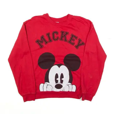 DISNEY Mickey Mouse Sweatshirt Red Boys M