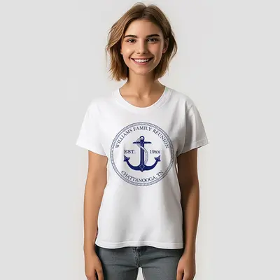 Family Reunion Nautical Anchor Monogram T-Shirt