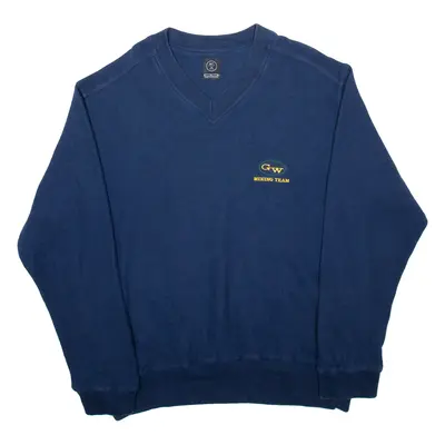 NIKE Mining Team Mens Sweatshirt Blue V-Neck L