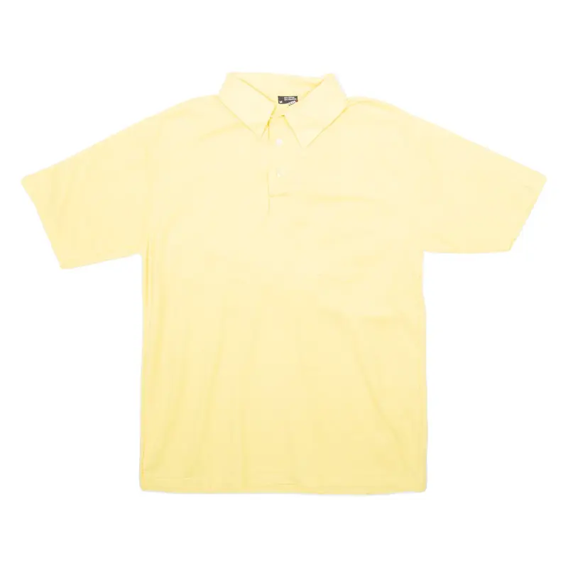 SCREEN STARS Mens Polo Shirt Yellow Short Sleeve M