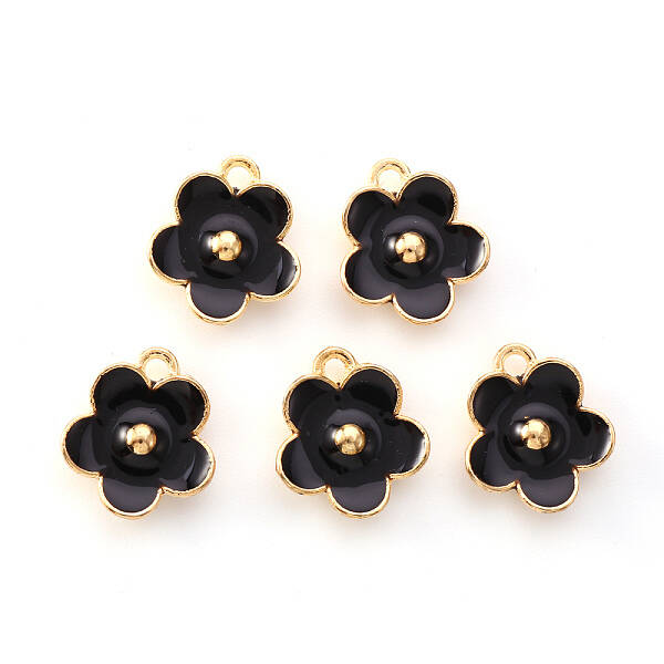 Light Gold Plated Alloy Enamel Pendants