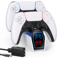 Ponkor PS5 Charging Station, Fast Charging Dock for PlayStation 5 Controller, Safe & Stable Charger, LED Indicator, Compatibl...