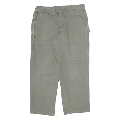 CARHARTT Dungaree Fit Workwear Trousers Green Regular Straight Mens W23 L30