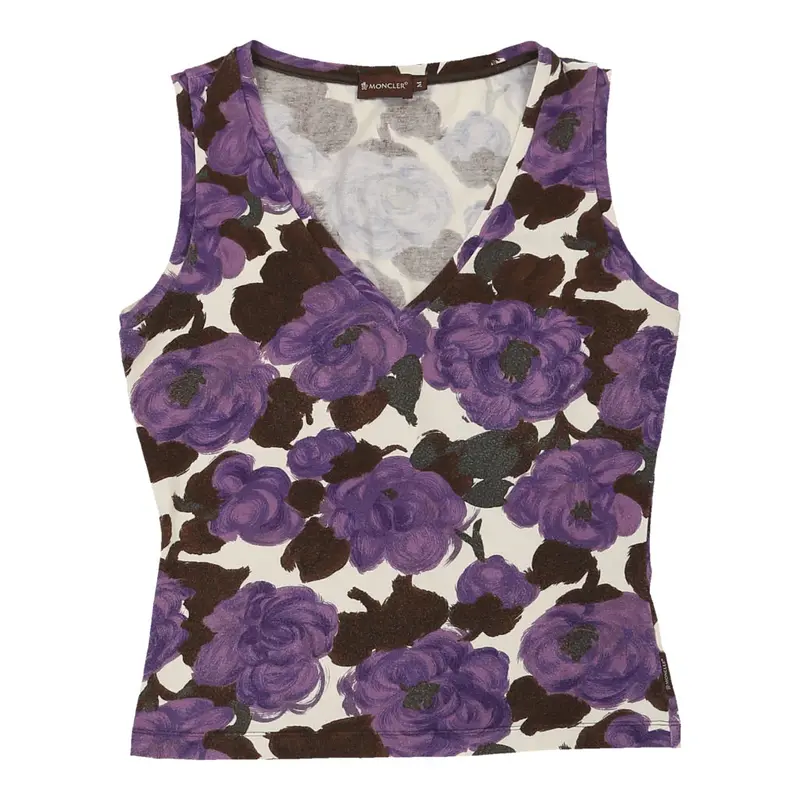 Moncler V-Neck Top - Medium Purple Cotton | Size: medium