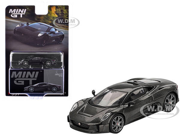 Jaguar C-X75 Test Car Black Carbon Limited Edition 1/64 Diecast Model Car by Mini GT