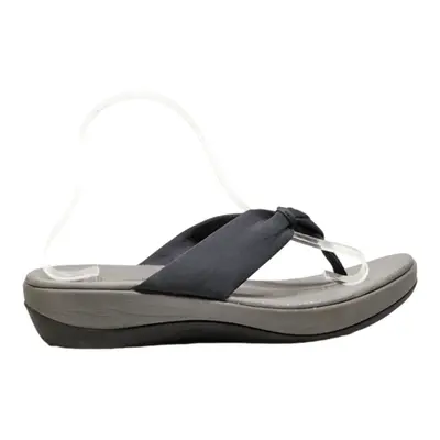 CLARKS Flip Flop Sandals Grey Synthetic Womens UK 6.5