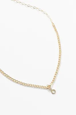 Rhett Initial Necklace | Metal Color: Gold | Style: O