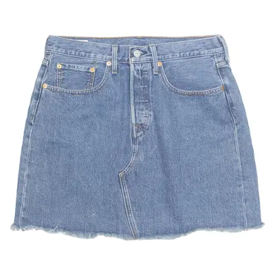 LEVI'S Premium E Womens Mini Skirt Blue Short Denim M