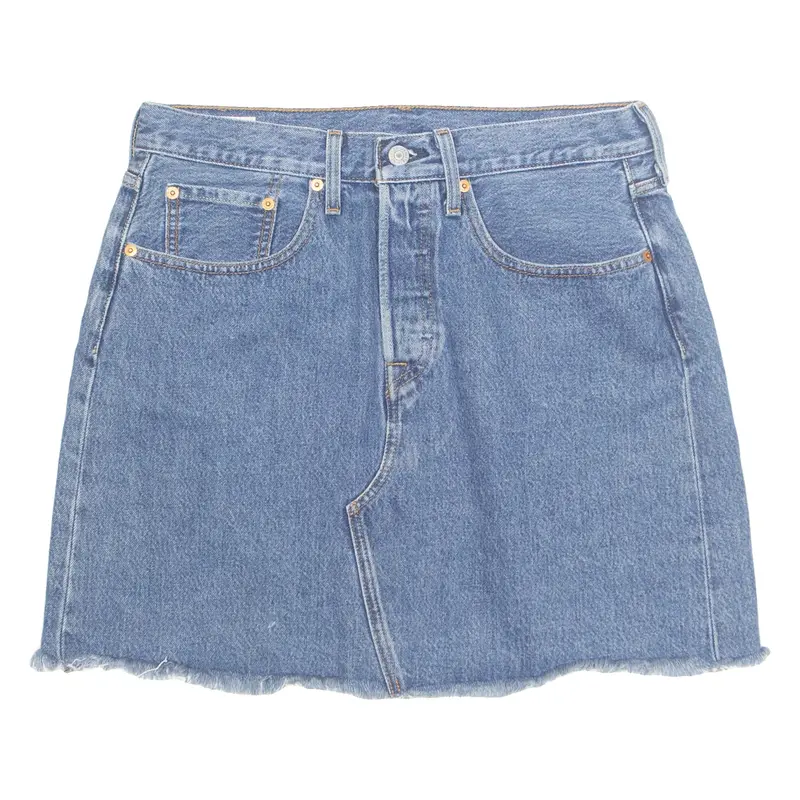 LEVI'S Premium E Womens Mini Skirt Blue Short Denim M