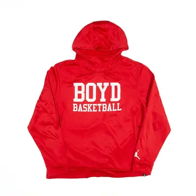 NIKE JORDAN BOYD football Red Hoodie L