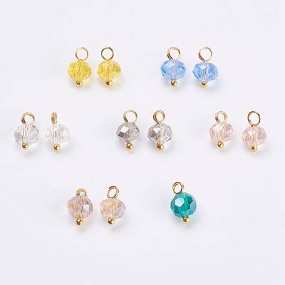 Electroplated Glass Charms