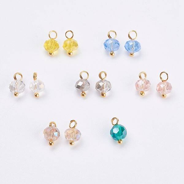 Electroplated Glass Charms