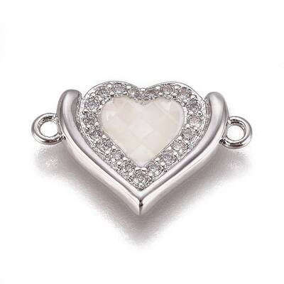 Brass Micro Pave Cubic Zirconia Links