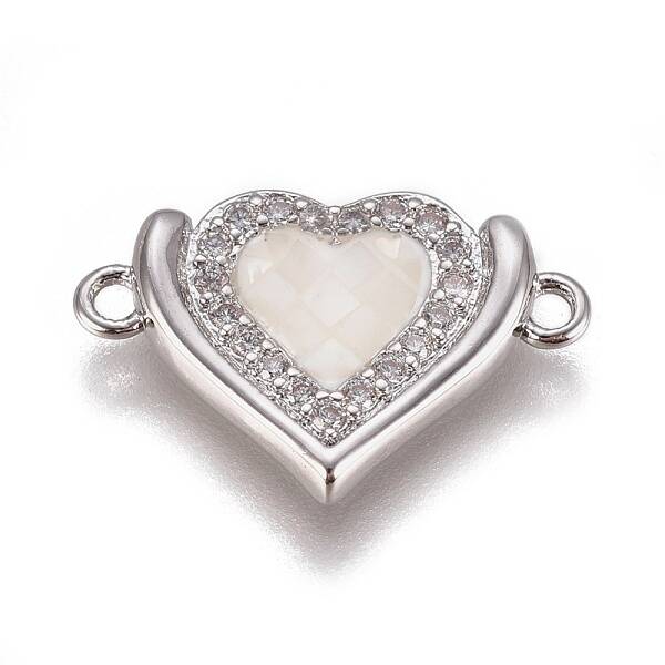 Brass Micro Pave Cubic Zirconia Links