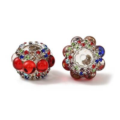 Sparkling Acrylic Rhinestone Round Beads