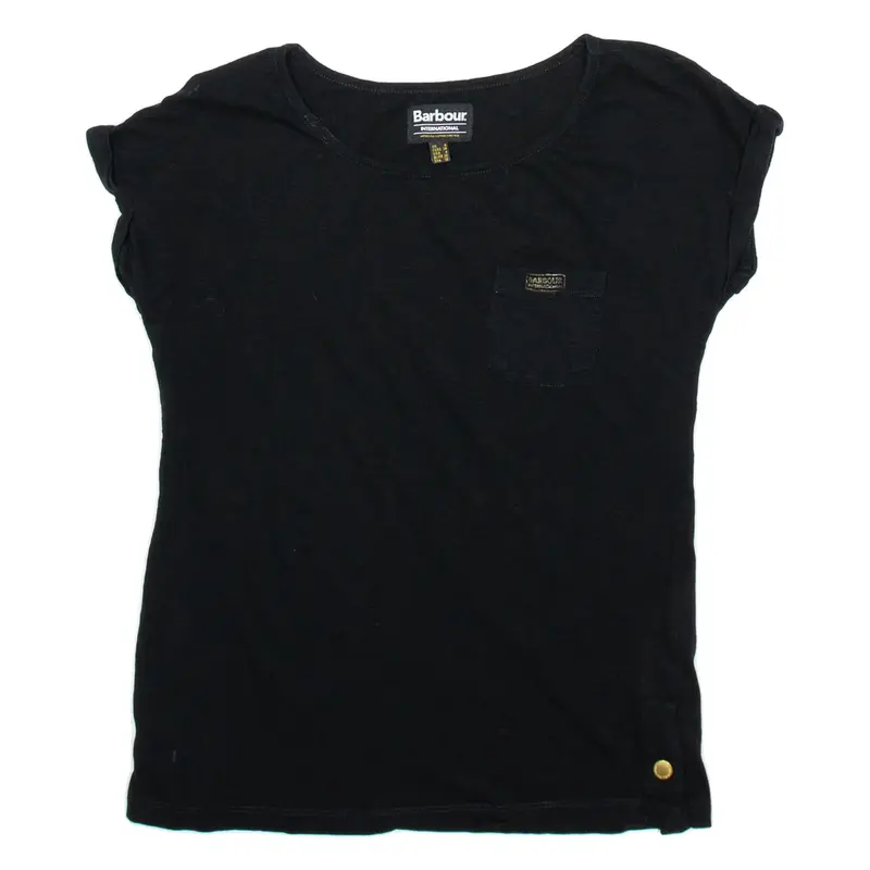 BARBOUR INTERNATIONAL Womens T-Shirt Black UK 8
