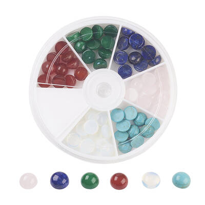 Natural & Synthetic Mixed Gemstone Cabochons