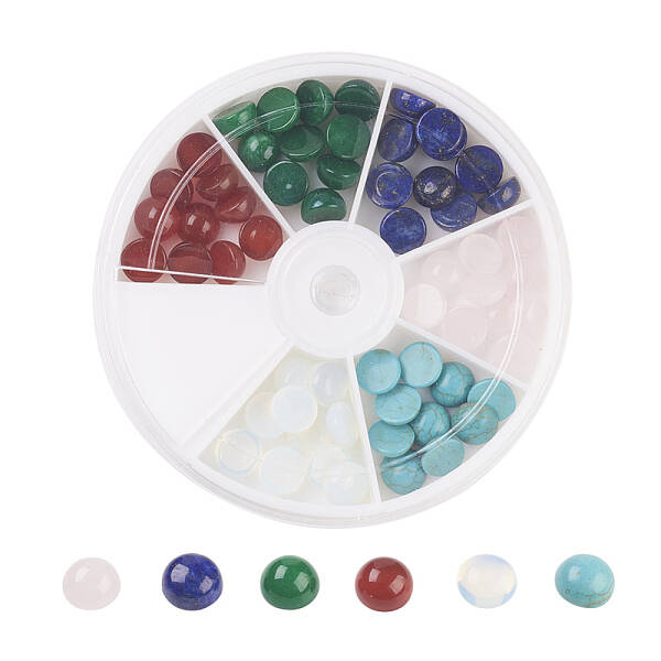 Natural & Synthetic Mixed Gemstone Cabochons