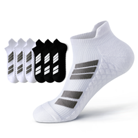 6-Pack Unisex Low-Cut No-Show Sports Socks – Terry Sole, Anti-Slip, Durable, Sweat-Wicking, and Breathable Everyday White C...