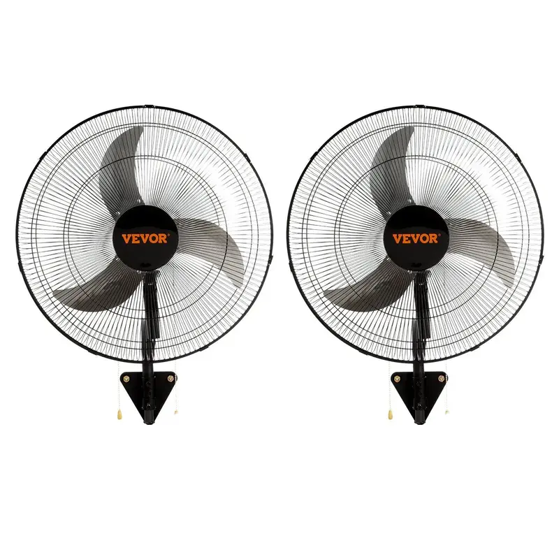 VEVOR Oscillating Wall Mount Fan, 20 Inch, 3-speed High Velocity Max. 4650 CFM Industrial Wall Fan, Commercial or Residential...