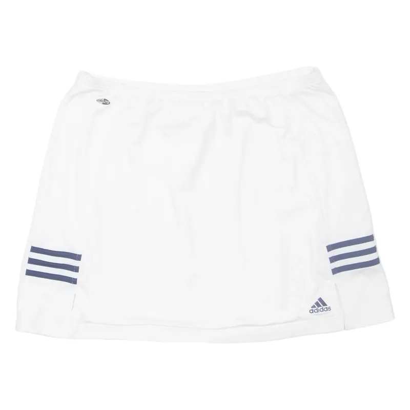 ADIDAS Womens A-Line Skirt White Short UK 16