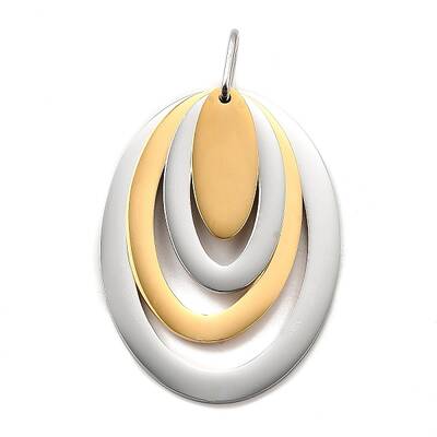 Oval 304 Stainless Steel Pendants