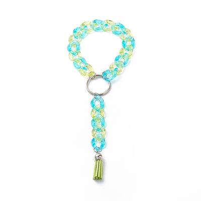 Wristlet Keychain Acrylic Curb Chain Keychain Bracelet