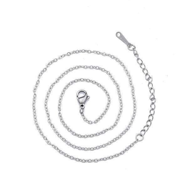Non-Tarnish 304 Stainless Steel Cable Chains Necklace for Men Women