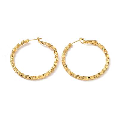 Brass Round Ring Hoop Earrings