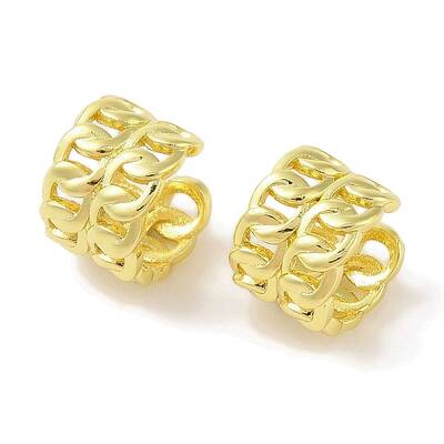 Brass Cuff Earrings Oval