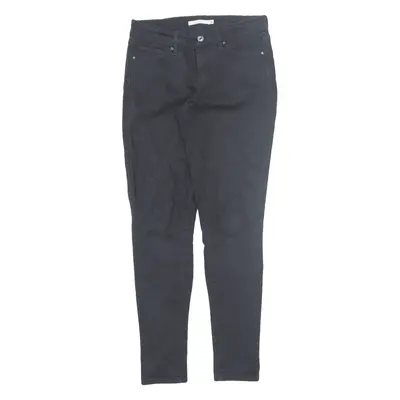 LEVI'S 711 Jeans Black Denim Slim Skinny Womens W26 L30