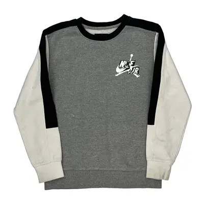 Age 12-13 Jordan Sweatshirt - Large Grey Cotton Blend