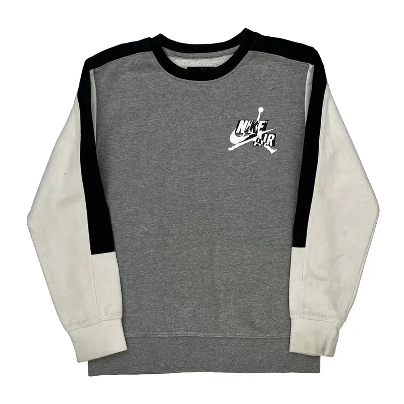Age 12-13 Jordan Sweatshirt - Large Grey Cotton Blend