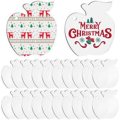 30Pcs Christmas Acrylic Big Pendants