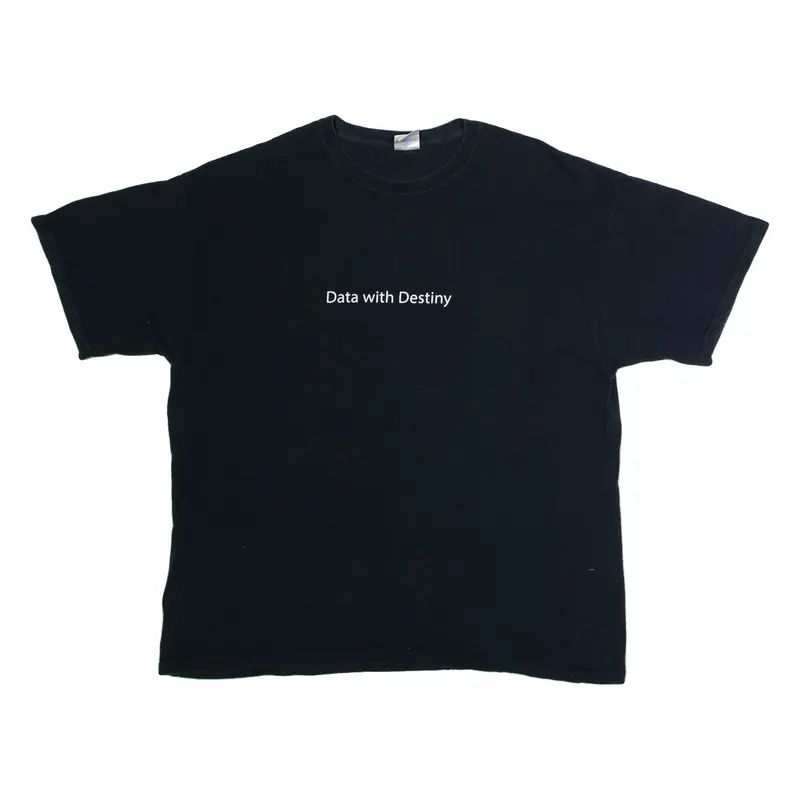 GILDAN Splunk 'Data With Destiny' Mens T-Shirt Black Crew Neck XL