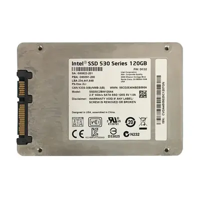 SSDSC2BW120A401 Intel 530 120GB Multi-Level Cell SATA 3Gb/s 2.5-inch Solid State Drive