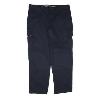 VF Cargo Double-knee Workwear Trousers Blue Relaxed Straight Mens W40 L32