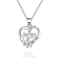 Mom Necklace I Love You Mom Gifts Mother's Day Gifts zircon Necklace for Mom Birthday Gifts for Mom Gifts from Daughters Son ...