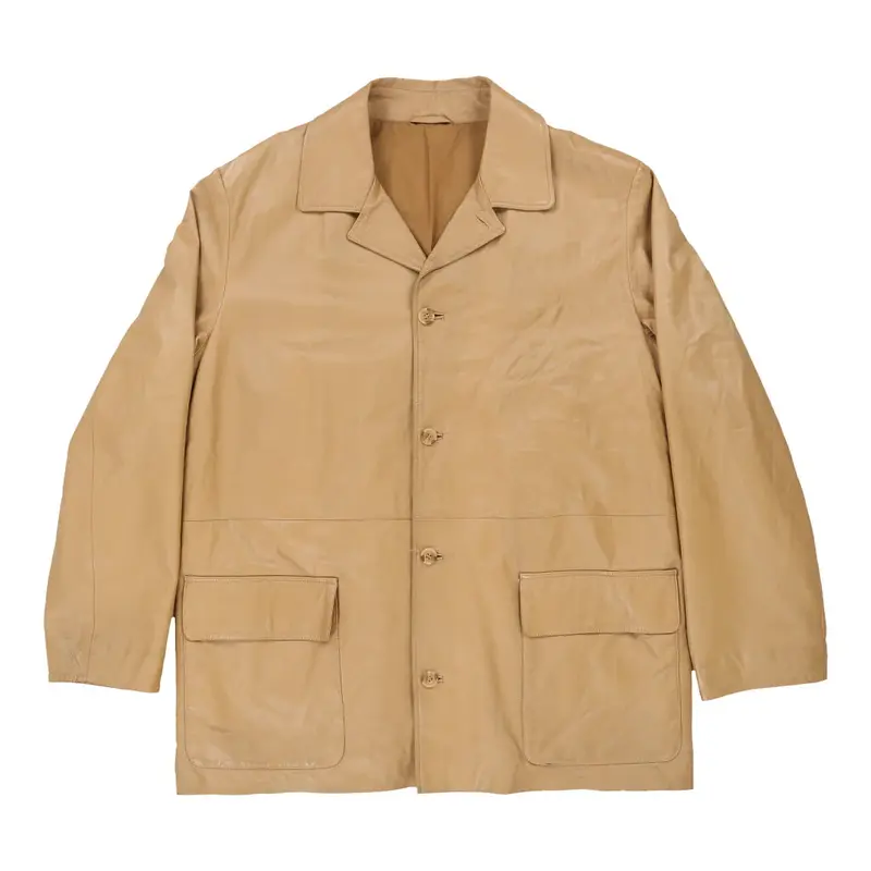 Unbranded Leather Jacket - 2XL Brown Leather