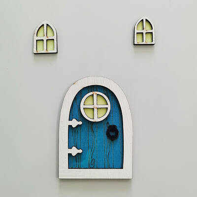 Miniature Luminous Wooden Door & Window