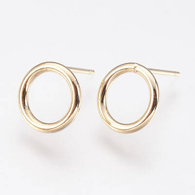 Long-Lasting Plated Brass Stud Earrings